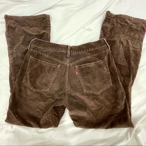 Brown corduroy Levi high waisted pants